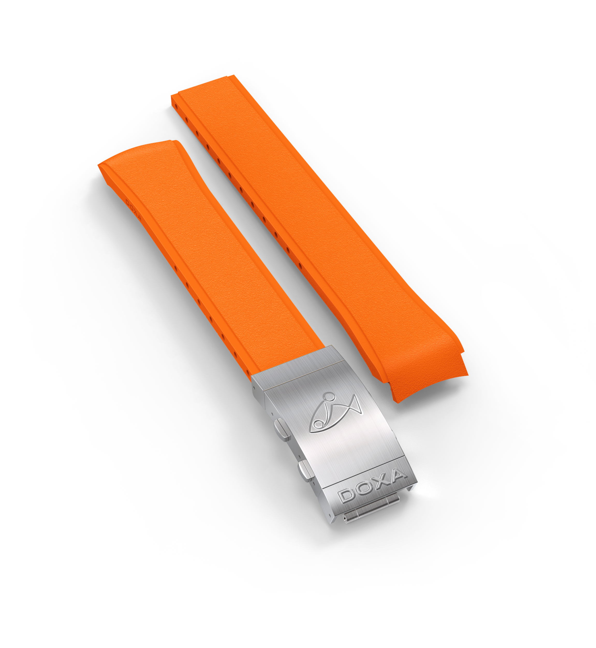 Gummirem med foldespænde, Orange