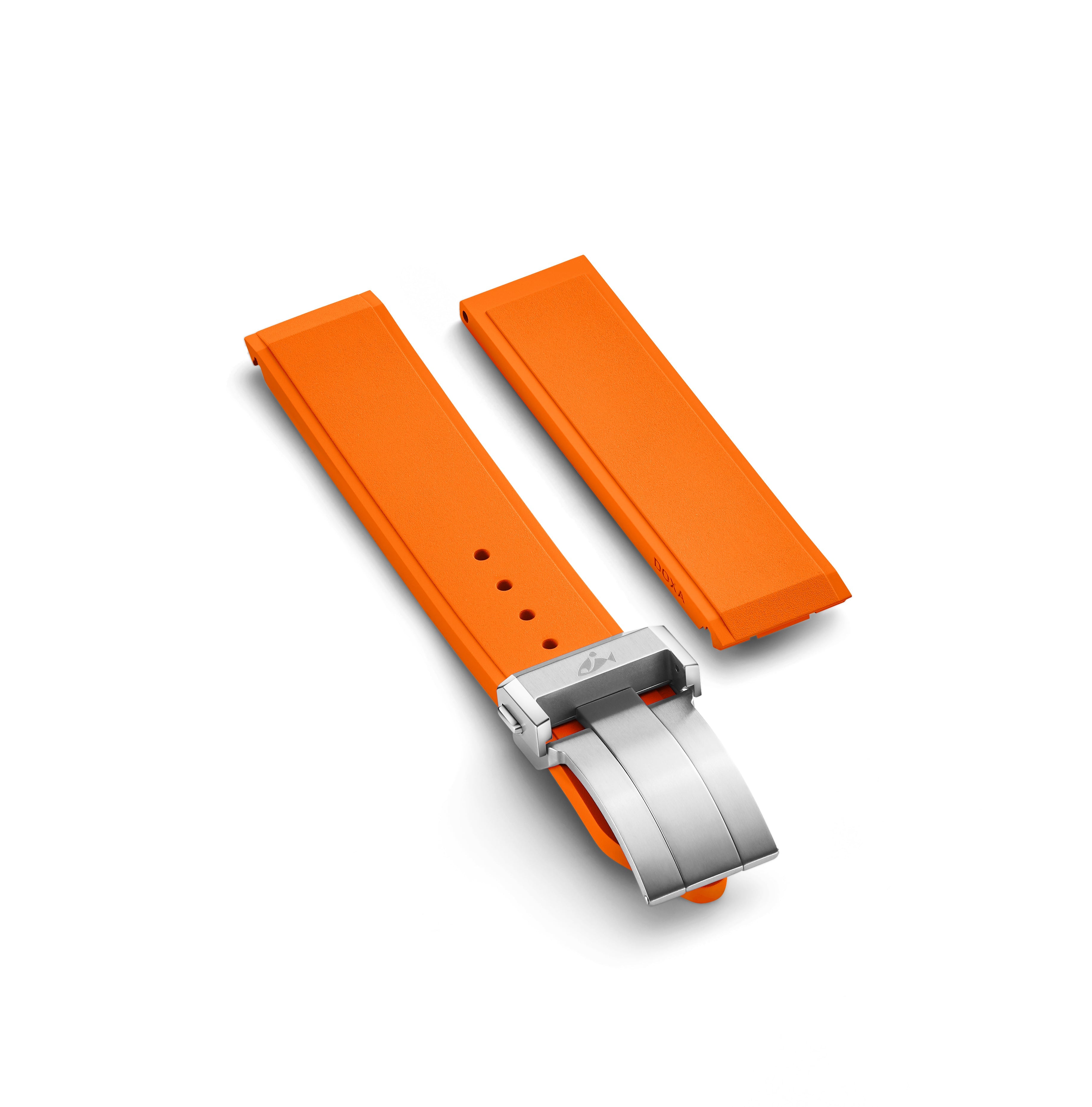 Gummirem med foldespænde, Orange